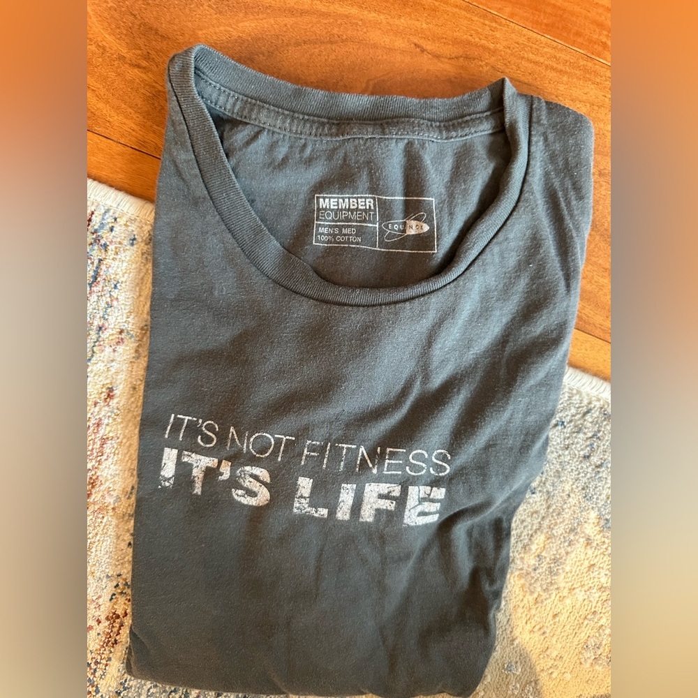 Equinox Mens Gray Activewear Short Sleeve T-Shirt men’s medium